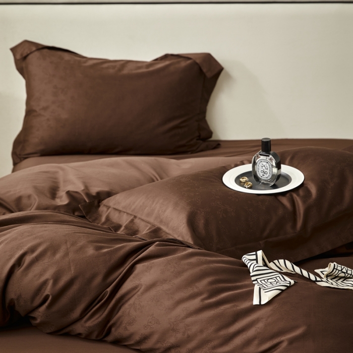 91家纺网 家纺一手货源 找家纺 安莱生活 2023新款100S纯棉提花系列四件套 青岚