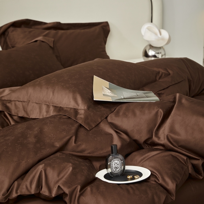 91家纺网 家纺一手货源 找家纺 安莱生活 2023新款100S纯棉提花系列四件套 青岚