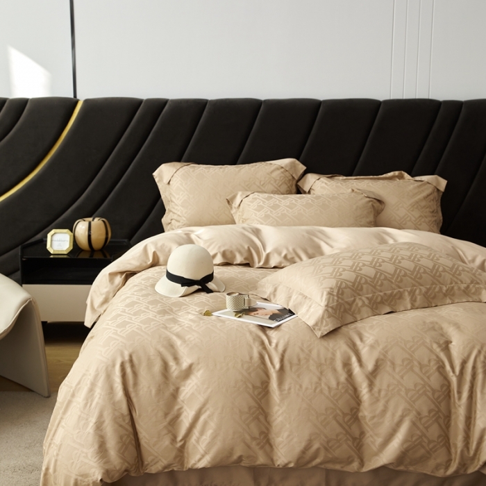 91家纺网 家纺一手货源 找家纺 安莱生活 2023新款100S纯棉提花系列四件套 巴博利