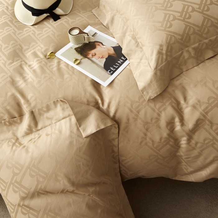 91家纺网 家纺一手货源 找家纺 安莱生活 2023新款100S纯棉提花系列四件套 巴博利