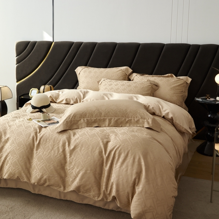 91家纺网 家纺一手货源 找家纺 安莱生活 2023新款100S纯棉提花系列四件套 巴博利