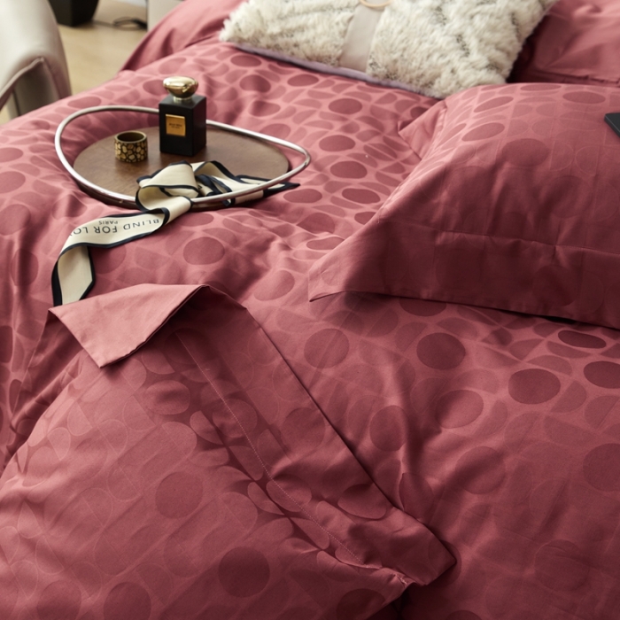 91家纺网 家纺一手货源 找家纺 安莱生活 2023新款100S纯棉提花系列四件套 冰岛恋歌