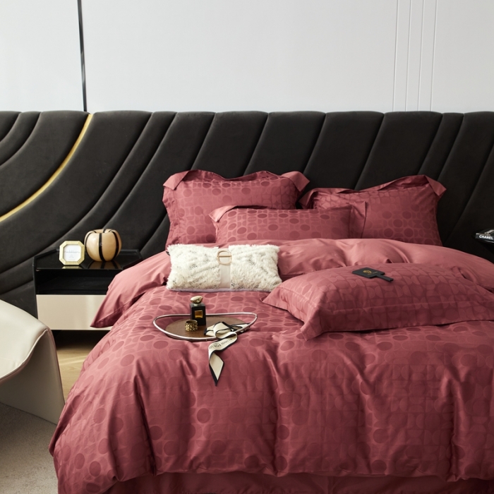 91家纺网 家纺一手货源 找家纺 安莱生活 2023新款100S纯棉提花系列四件套 冰岛恋歌