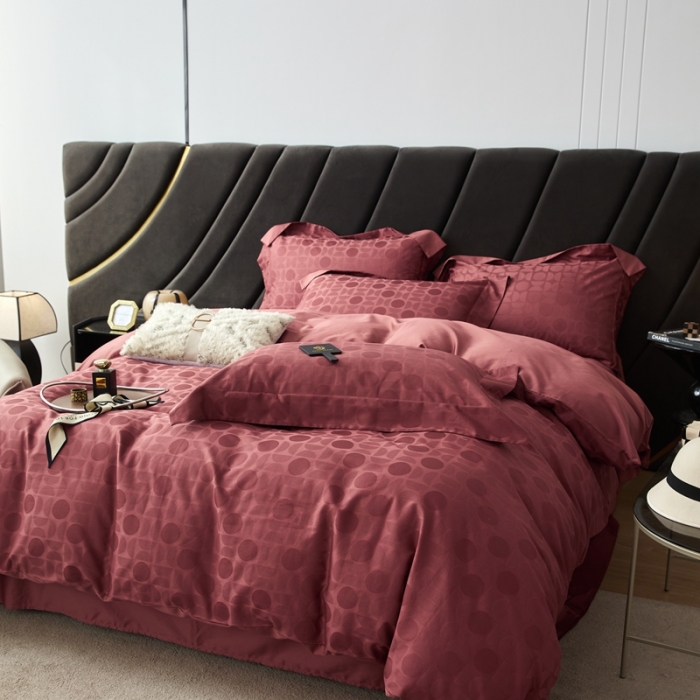 91家纺网 家纺一手货源 找家纺 安莱生活 2023新款100S纯棉提花系列四件套 冰岛恋歌