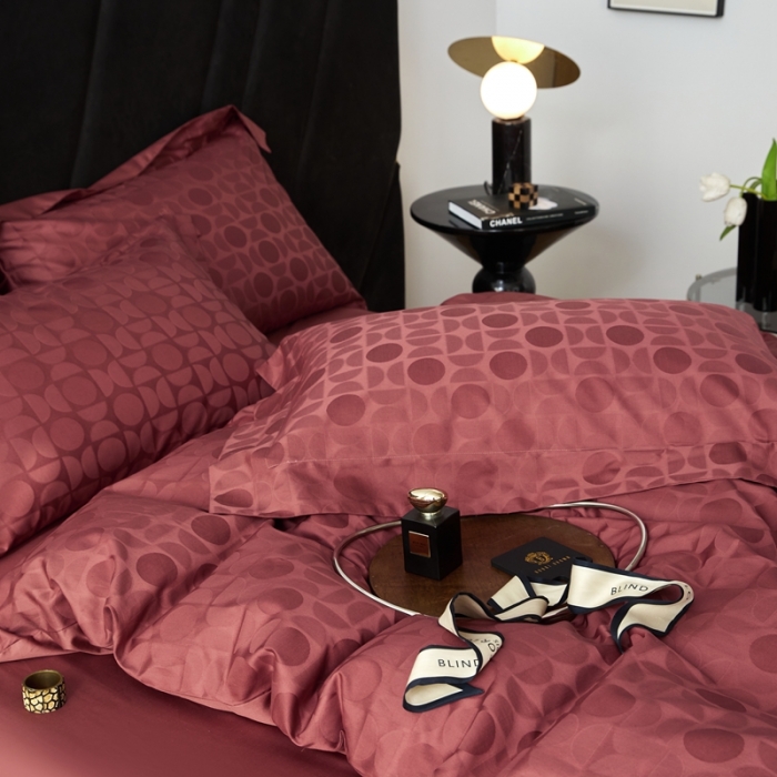 91家纺网 家纺一手货源 找家纺 安莱生活 2023新款100S纯棉提花系列四件套 冰岛恋歌