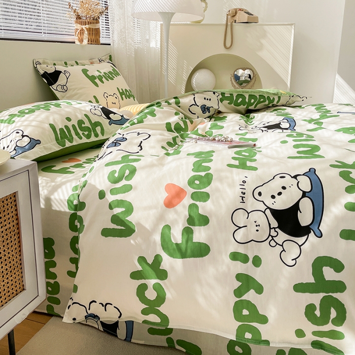 91家纺网 家纺一手货源 找家纺 （总）绵庭 2023新款 全棉印花四件套