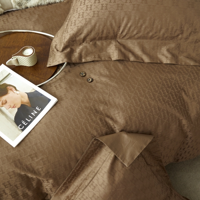 91家纺网 家纺一手货源 找家纺 安莱生活 2023新款100S纯棉提花系列四件套 枫林晚