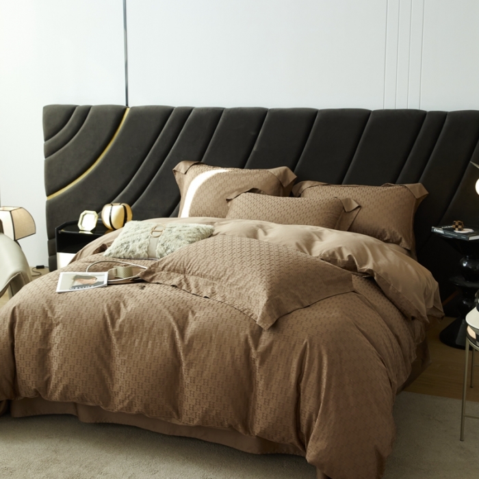 91家纺网 家纺一手货源 找家纺 安莱生活 2023新款100S纯棉提花系列四件套 枫林晚