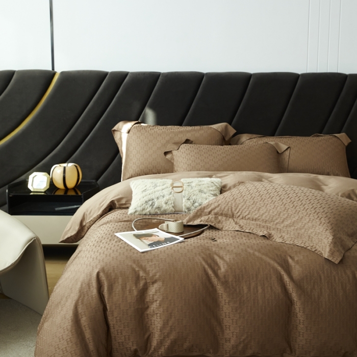 91家纺网 家纺一手货源 找家纺 安莱生活 2023新款100S纯棉提花系列四件套 枫林晚