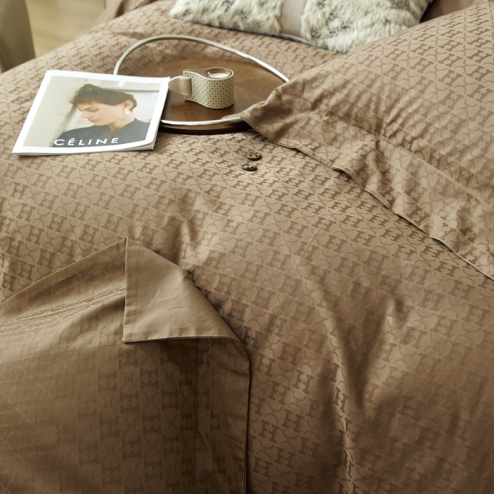 91家纺网 家纺一手货源 找家纺 安莱生活 2023新款100S纯棉提花系列四件套 枫林晚