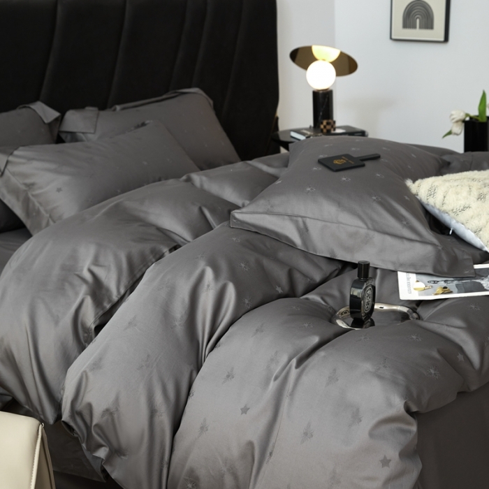 91家纺网 家纺一手货源 找家纺 安莱生活 2023新款100S纯棉提花系列四件套 格伦