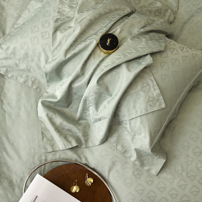 91家纺网 家纺一手货源 找家纺 安莱生活 2023新款100S纯棉提花系列四件套 秋水