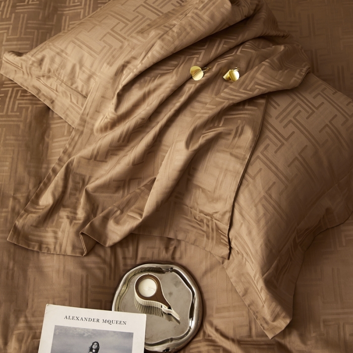 91家纺网 家纺一手货源 找家纺 安莱生活 2023新款100S纯棉提花系列四件套 蔚然