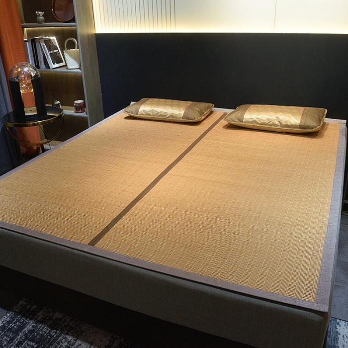 91家纺网 家纺一手货源 找家纺 2024新款可折叠双面竹凉席-5.0+1竹雅