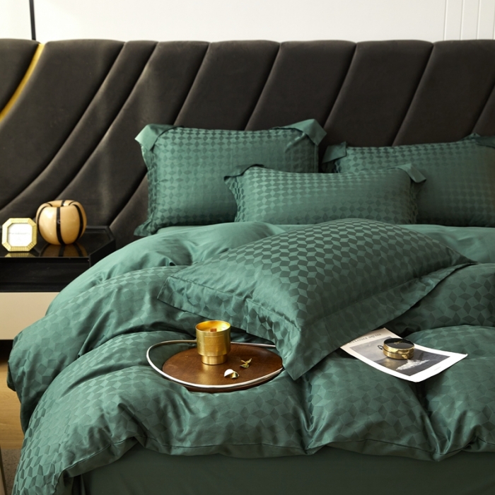 91家纺网 家纺一手货源 找家纺 安莱生活 2023新款100S纯棉提花系列四件套 雾都伦敦