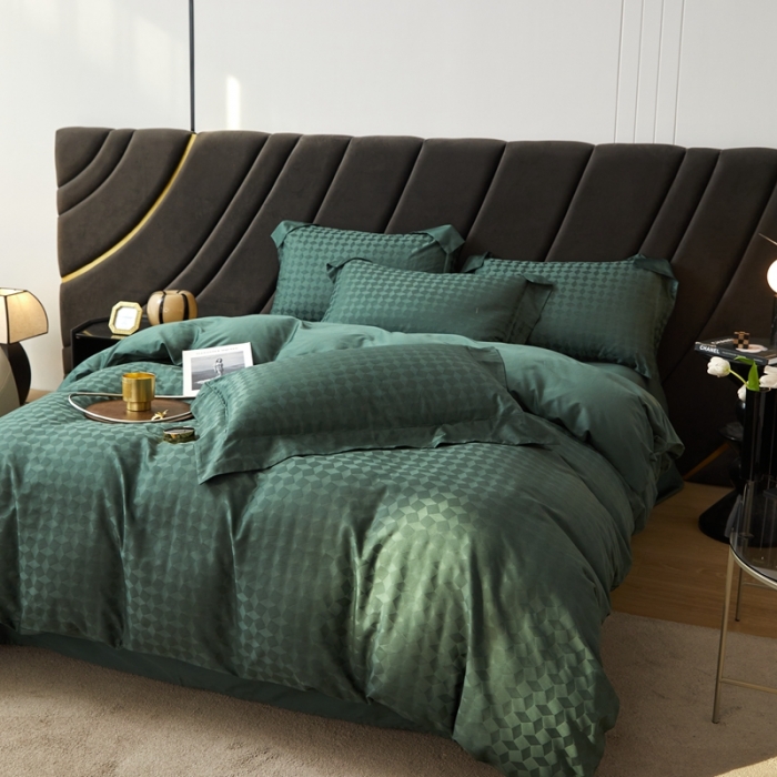 91家纺网 家纺一手货源 找家纺 安莱生活 2023新款100S纯棉提花系列四件套 雾都伦敦