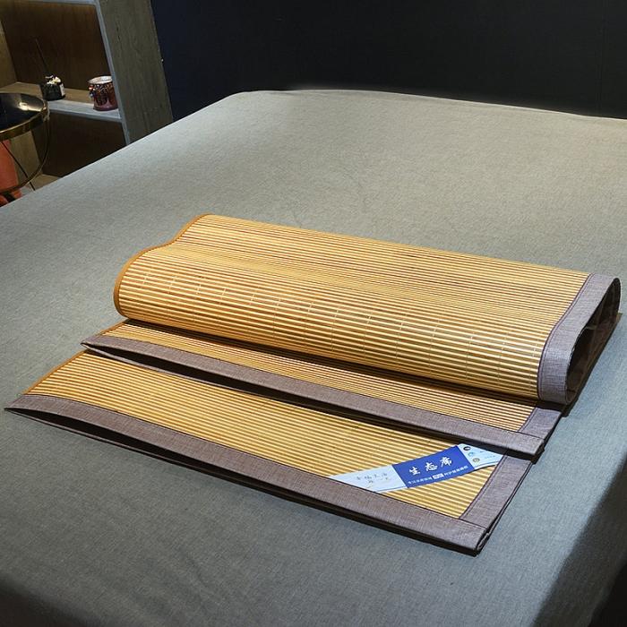 91家纺网 家纺一手货源 找家纺 2024新款可折叠双面竹凉席-5.0+1竹雅