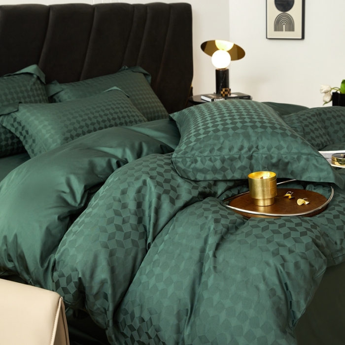 91家纺网 家纺一手货源 找家纺 安莱生活 2023新款100S纯棉提花系列四件套 雾都伦敦