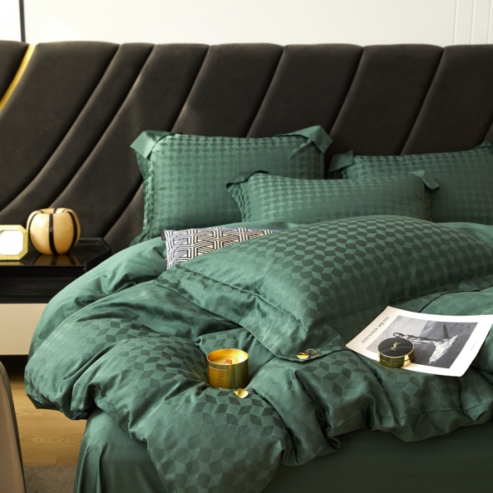 91家纺网 家纺一手货源 找家纺 安莱生活 2023新款100S纯棉提花系列四件套 雾都伦敦