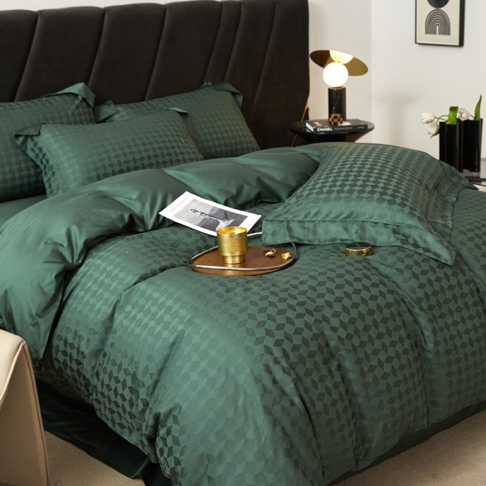 91家纺网 家纺一手货源 找家纺 安莱生活 2023新款100S纯棉提花系列四件套 雾都伦敦