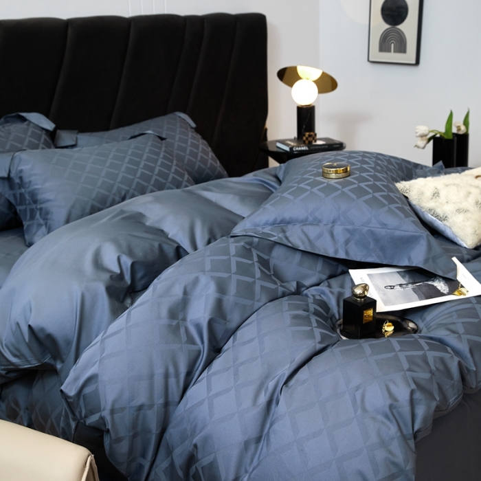 91家纺网 家纺一手货源 找家纺 安莱生活 2023新款100S纯棉提花系列四件套 星耀