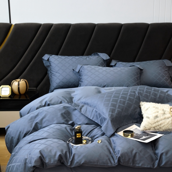 91家纺网 家纺一手货源 找家纺 安莱生活 2023新款100S纯棉提花系列四件套 星耀