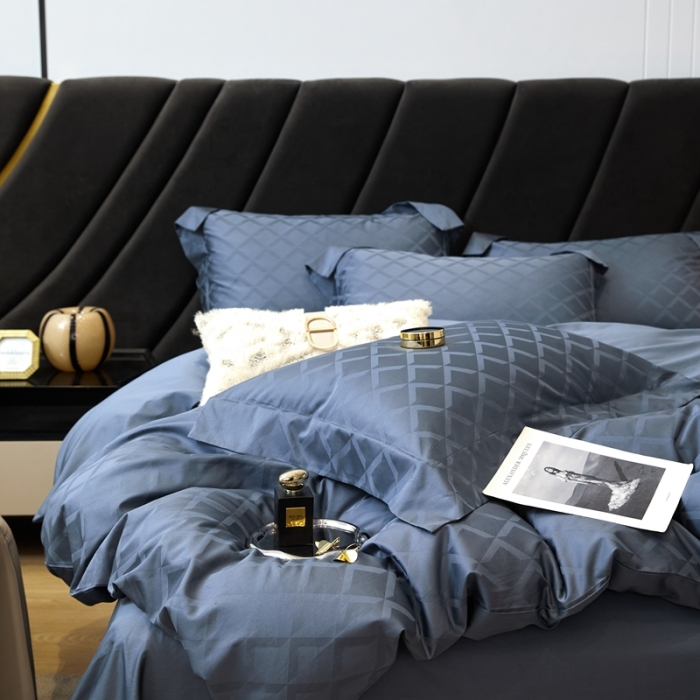 91家纺网 家纺一手货源 找家纺 安莱生活 2023新款100S纯棉提花系列四件套 星耀