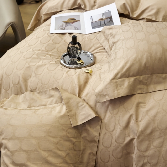 91家纺网 家纺一手货源 找家纺 安莱生活 2023新款100S纯棉提花系列四件套 伊索