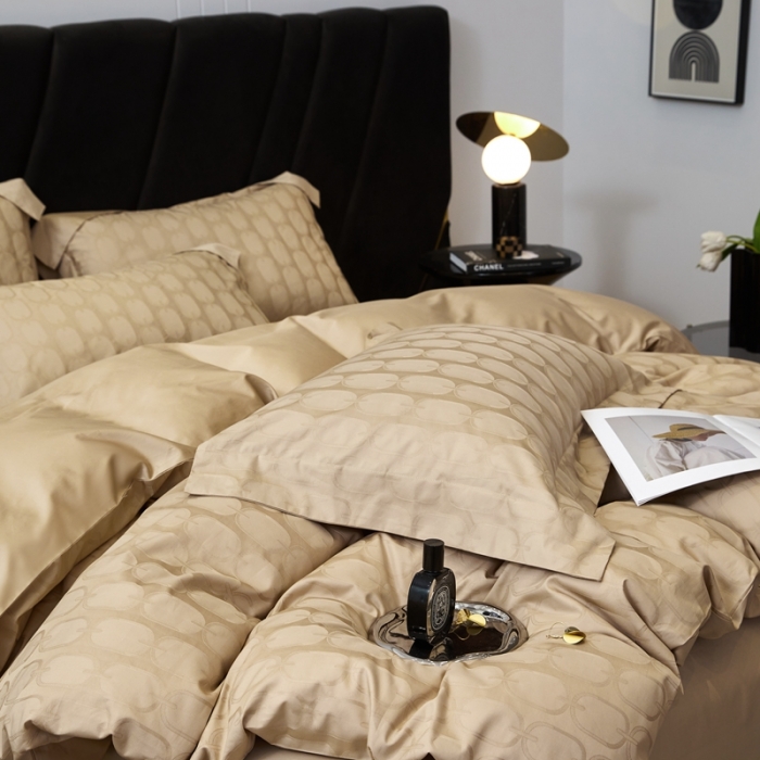 91家纺网 家纺一手货源 找家纺 安莱生活 2023新款100S纯棉提花系列四件套 伊索