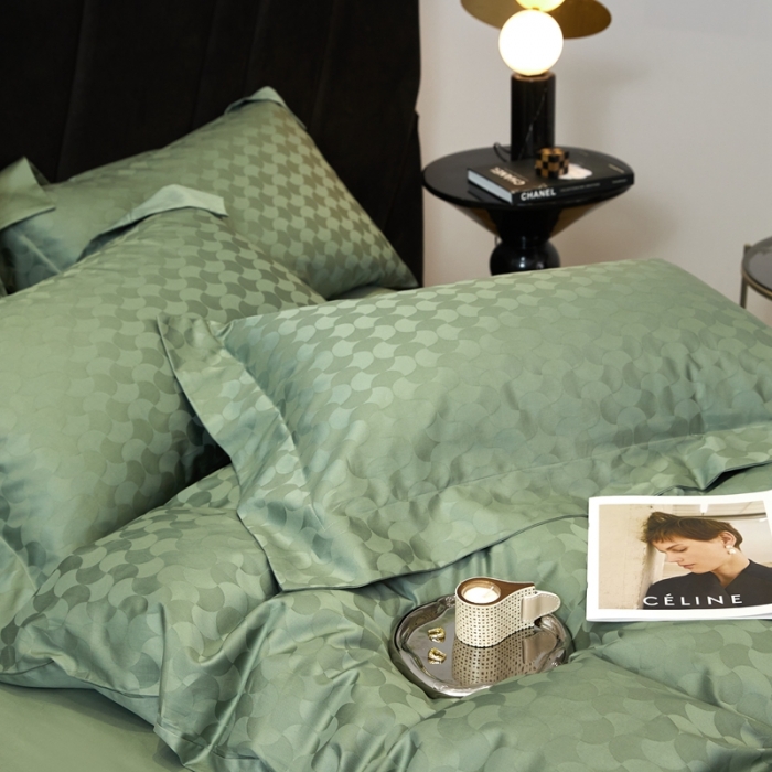 91家纺网 家纺一手货源 找家纺 安莱生活 2023新款100S纯棉提花系列四件套 月石浪漫