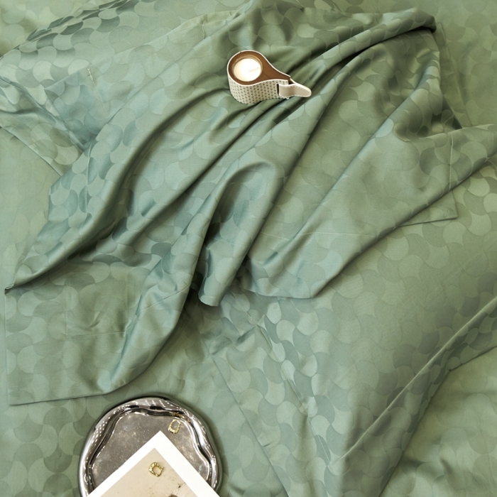 91家纺网 家纺一手货源 找家纺 安莱生活 2023新款100S纯棉提花系列四件套 月石浪漫