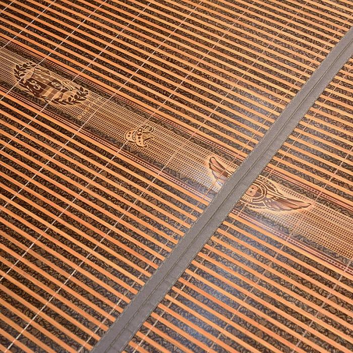 91家纺网 家纺一手货源 找家纺 2024新款可折叠碳化竹席夏凉席空调席学生宿舍