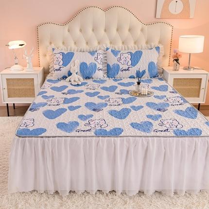 91家纺网 家纺一手货源 找家纺 （总）艾兜坊 2023新款轻柔云感水洗磨毛夹棉床裙