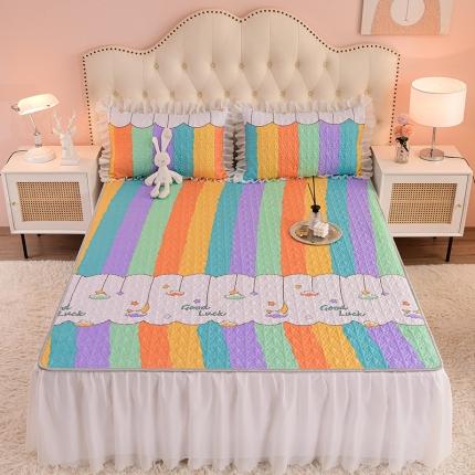 91家纺网 家纺一手货源 找家纺 （总）艾兜坊 2023新款轻柔云感水洗磨毛夹棉床裙