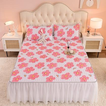 91家纺网 家纺一手货源 找家纺 （总）艾兜坊 2023新款轻柔云感水洗磨毛夹棉床裙