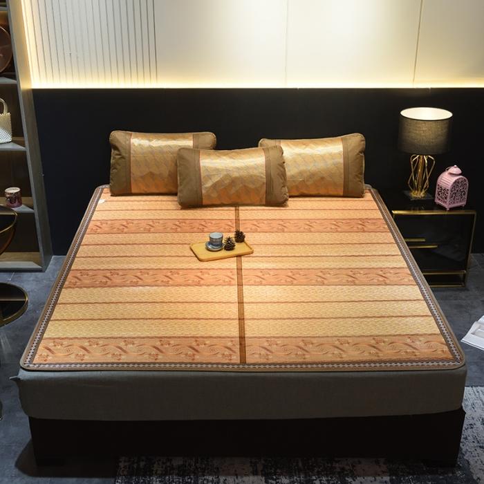 91家纺网 家纺一手货源 找家纺 2024新款清凉双面竹席夏凉席冰丝竹席空调席学生宿舍席子