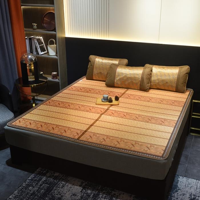 91家纺网 家纺一手货源 找家纺 2024新款清凉双面竹席夏凉席冰丝竹席空调席学生宿舍席子