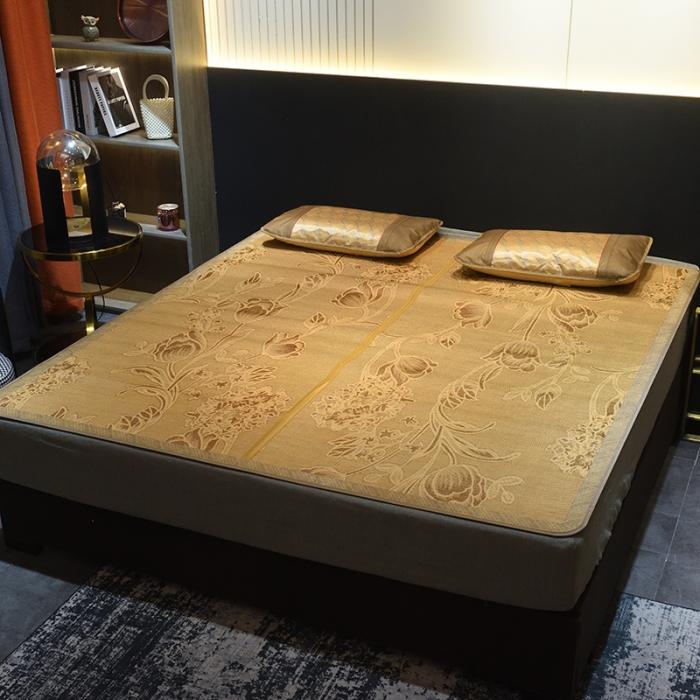 91家纺网 家纺一手货源 找家纺 2024新款清凉双面竹席夏凉席冰丝竹席空调席学生宿舍席子