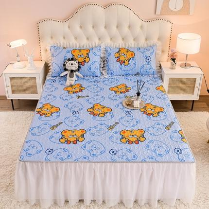 91家纺网 家纺一手货源 找家纺 （总）艾兜坊 2023新款轻柔云感水洗磨毛夹棉床裙