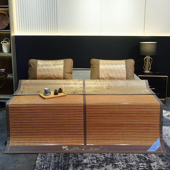 91家纺网 家纺一手货源 找家纺 2024新款双面竹席夏凉席空调席居家宿舍席子-香竹诗韵