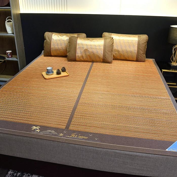 91家纺网 家纺一手货源 找家纺 2024新款双面竹席夏凉席空调席居家宿舍席子-香竹诗韵