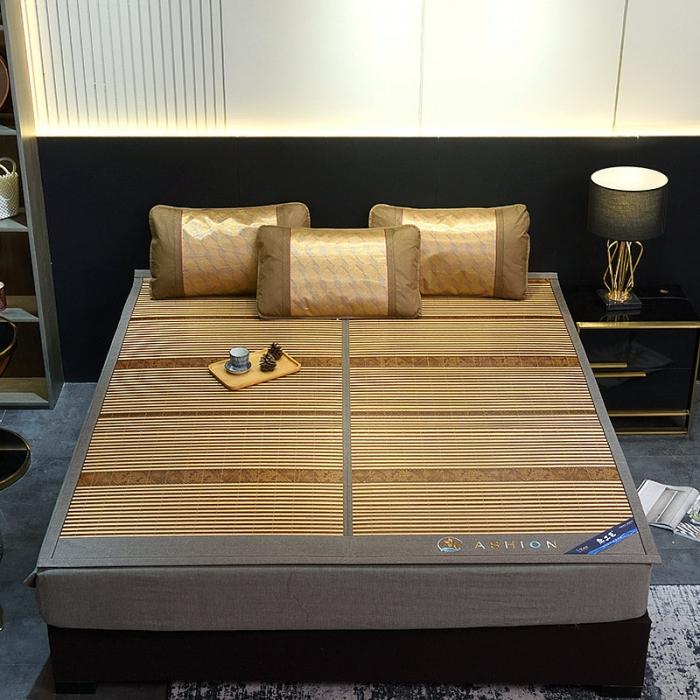 91家纺网 家纺一手货源 找家纺 2023新款碳化水磨竹席夏凉席空调席学生宿舍席子-悠悠追梦