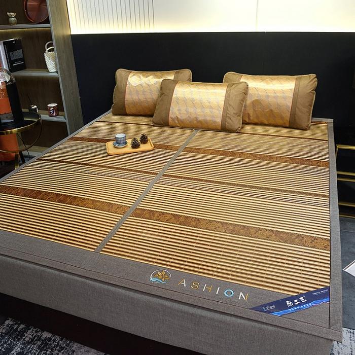 91家纺网 家纺一手货源 找家纺 2023新款碳化水磨竹席夏凉席空调席学生宿舍席子-悠悠追梦