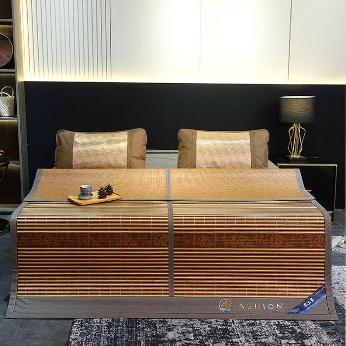 91家纺网 家纺一手货源 找家纺 2023新款碳化水磨竹席夏凉席空调席学生宿舍席子-悠悠追梦