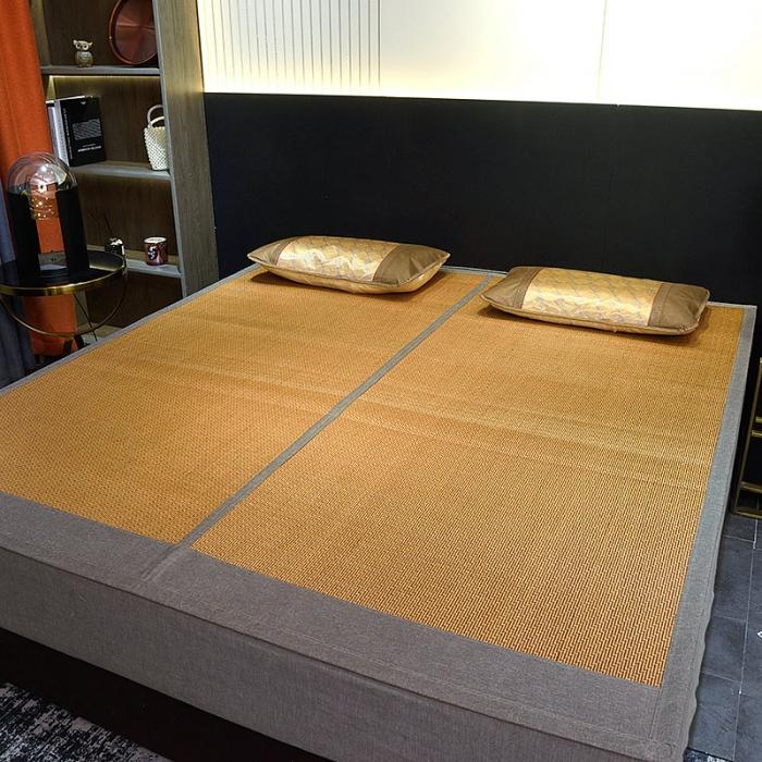 91家纺网 家纺一手货源 找家纺 2023新款碳化水磨竹席夏凉席空调席学生宿舍席子-悠悠追梦