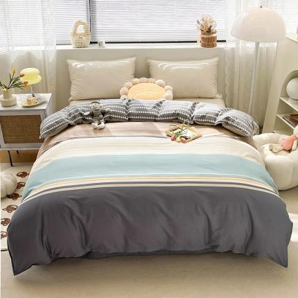 91家纺网 家纺一手货源 找家纺 绵庭 2023新款 全棉印花被套 莫兰迪-兰