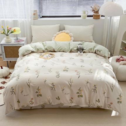 91家纺网 家纺一手货源 找家纺 绵庭 2023新款 全棉印花被套 清然花香