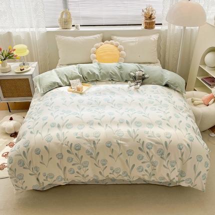 91家纺网 家纺一手货源 找家纺 绵庭 2023新款 全棉印花被套 水榭听香