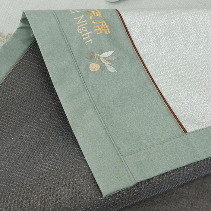 91家纺网 家纺一手货源 找家纺 2023冰丝席空调席居家学生宿舍瞎子冰丝席花恋