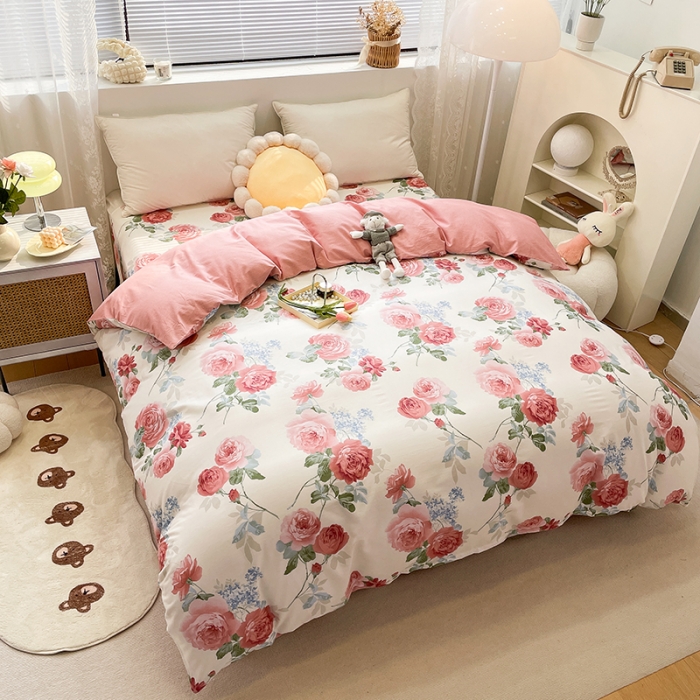 91家纺网 家纺一手货源 找家纺 绵庭 2023新款 全棉印花被套 锦上添花